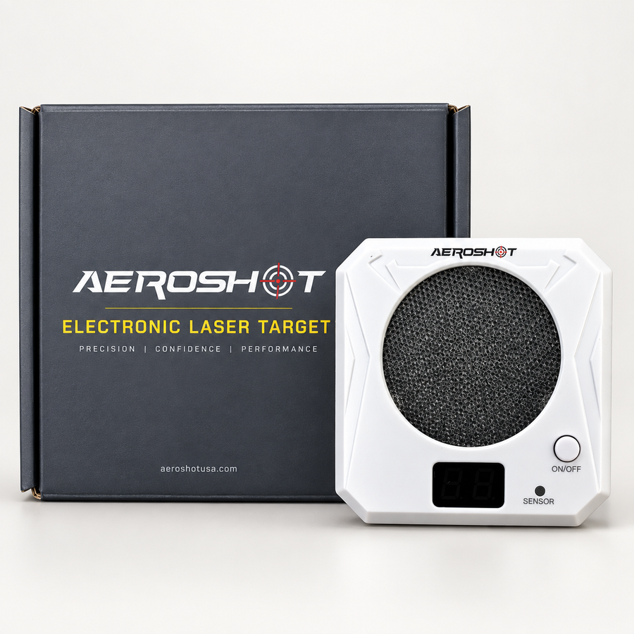 Laser target with retail box