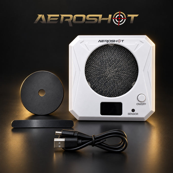 Aeroshot Electronic Laser Target and included accessories
