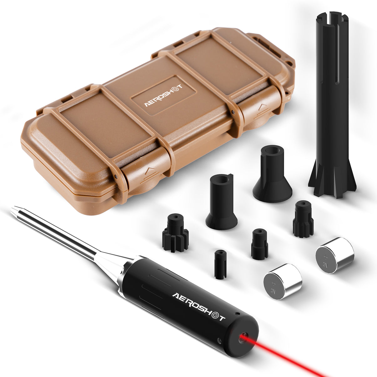 laser boresighter kit multi caliber with adapters and storage case