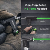 X-04 Green Laser Boresighter – Enhanced Visibility for Outdoor Precision setup process with no tools required.