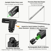 X-04 Green Laser Boresighter – Enhanced Visibility for Outdoor Precision with clear daylight-visible green laser.