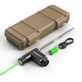 X-04 Green Laser Boresighter – Enhanced Visibility for Outdoor Precision with case, laser device, and accessories.
