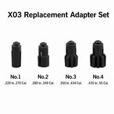 Aeroshot X03 Boresighter's Replacement Adapters (Set of 4) — Calibers .22–.50