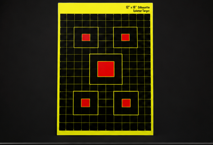 Aeroshot yellow splatter targets, ten-sheet pack